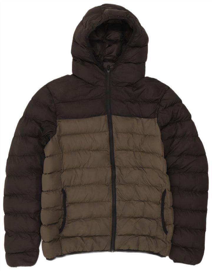 French Connection Damen Wattierte Jacke UK 14 Medium Khaki Polyester