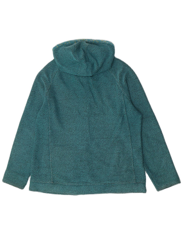 Weird Fish Damen-Kapuzenpullover mit Reißverschluss, UK 16, Größe L, Türkis, Baumwolle