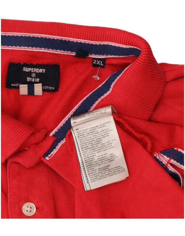 Superdry Herren Poloshirt 2XL Rosa Baumwolle