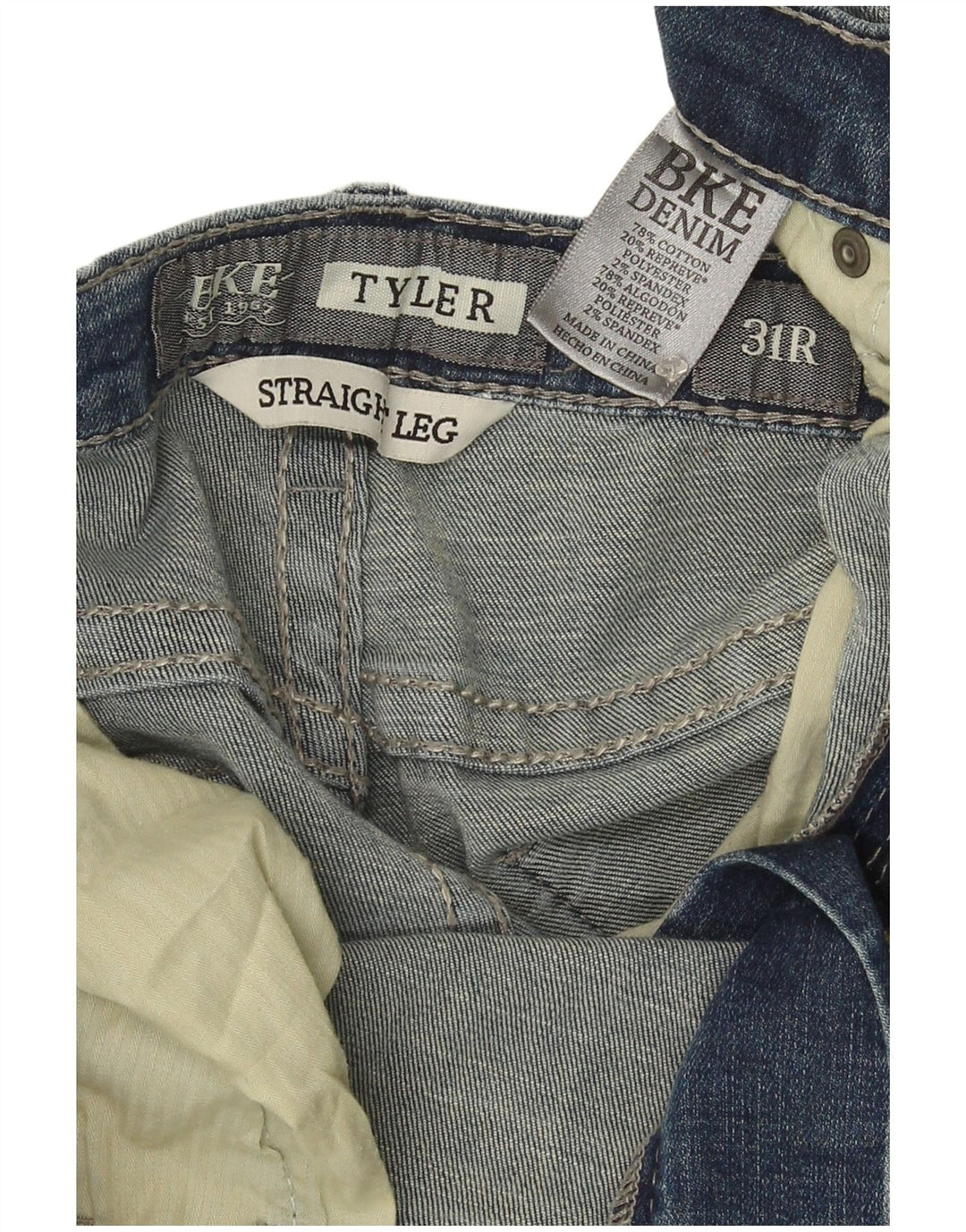 BKE Damen Tyler Straight Jeans W31 L31 Blaue Baumwolle