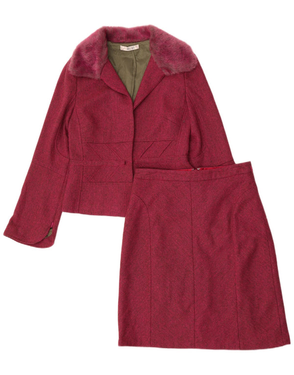Jesire Damen 2-teiliges Rock-Set UK 8 Small W28 Rosa Herringbone Polyacryl