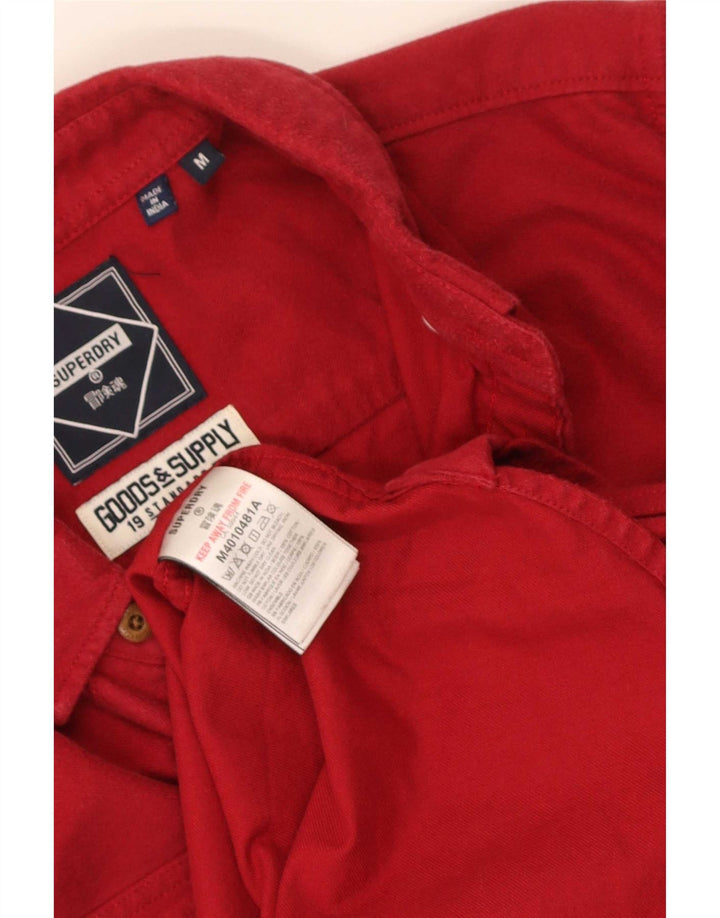 Superdry Herren-Hemd aus mittelroter Baumwolle