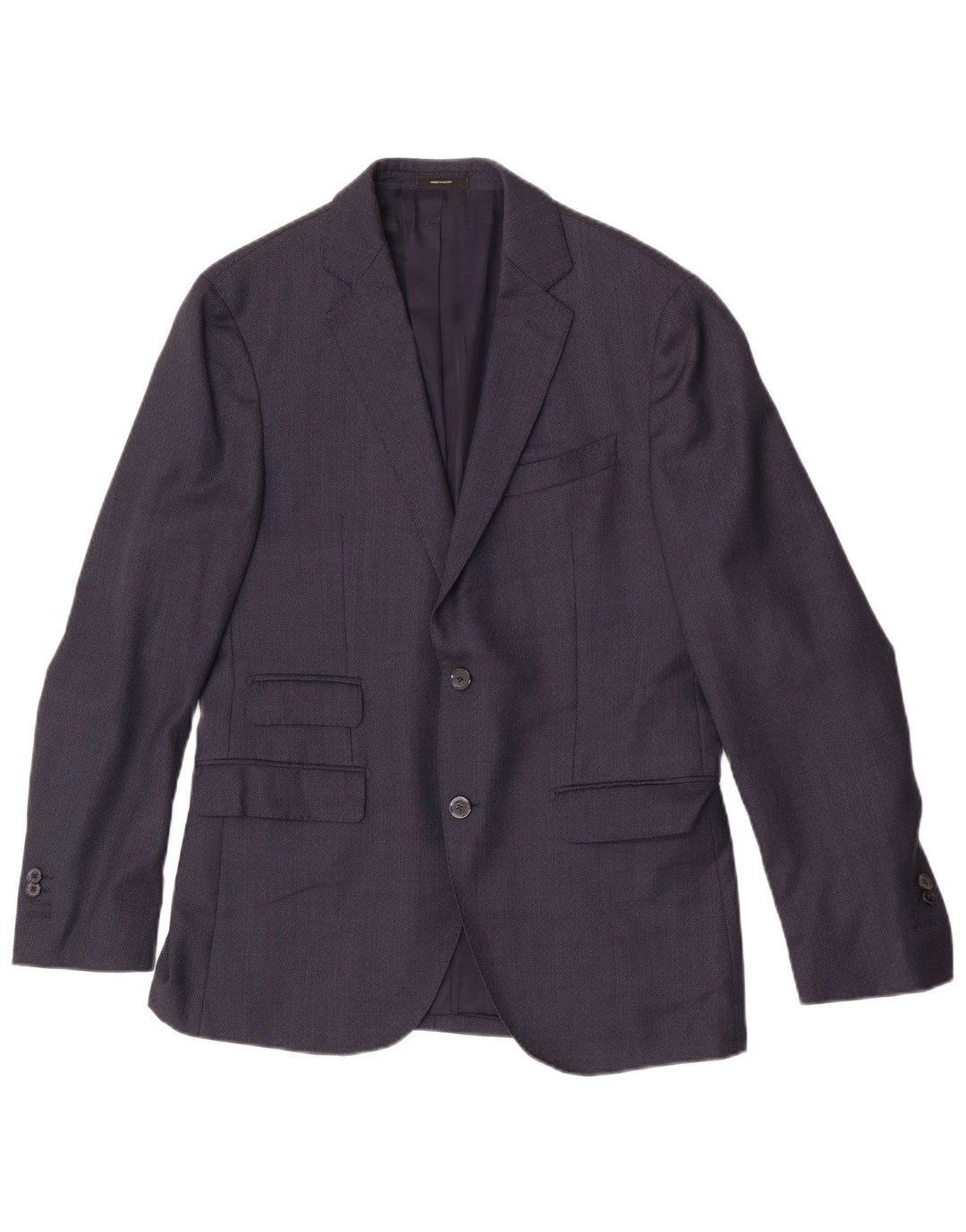 Massimo Dutti Herren-Blazerjacke mit 2 Knöpfen, EU 50, mittleres Marineblau