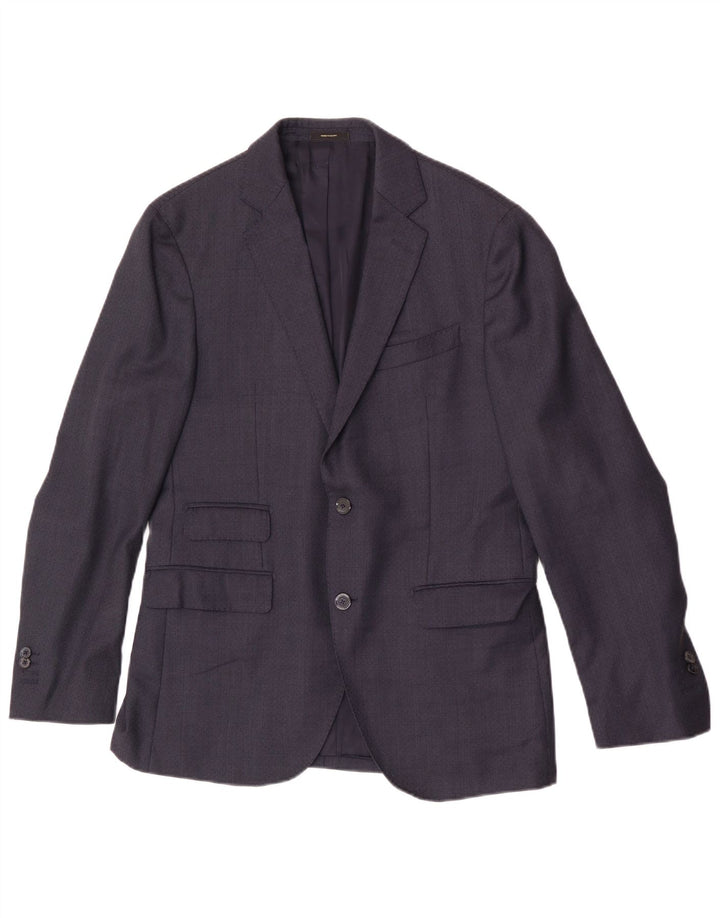 Massimo Dutti Herren-Blazerjacke mit 2 Knöpfen, EU 50, mittleres Marineblau