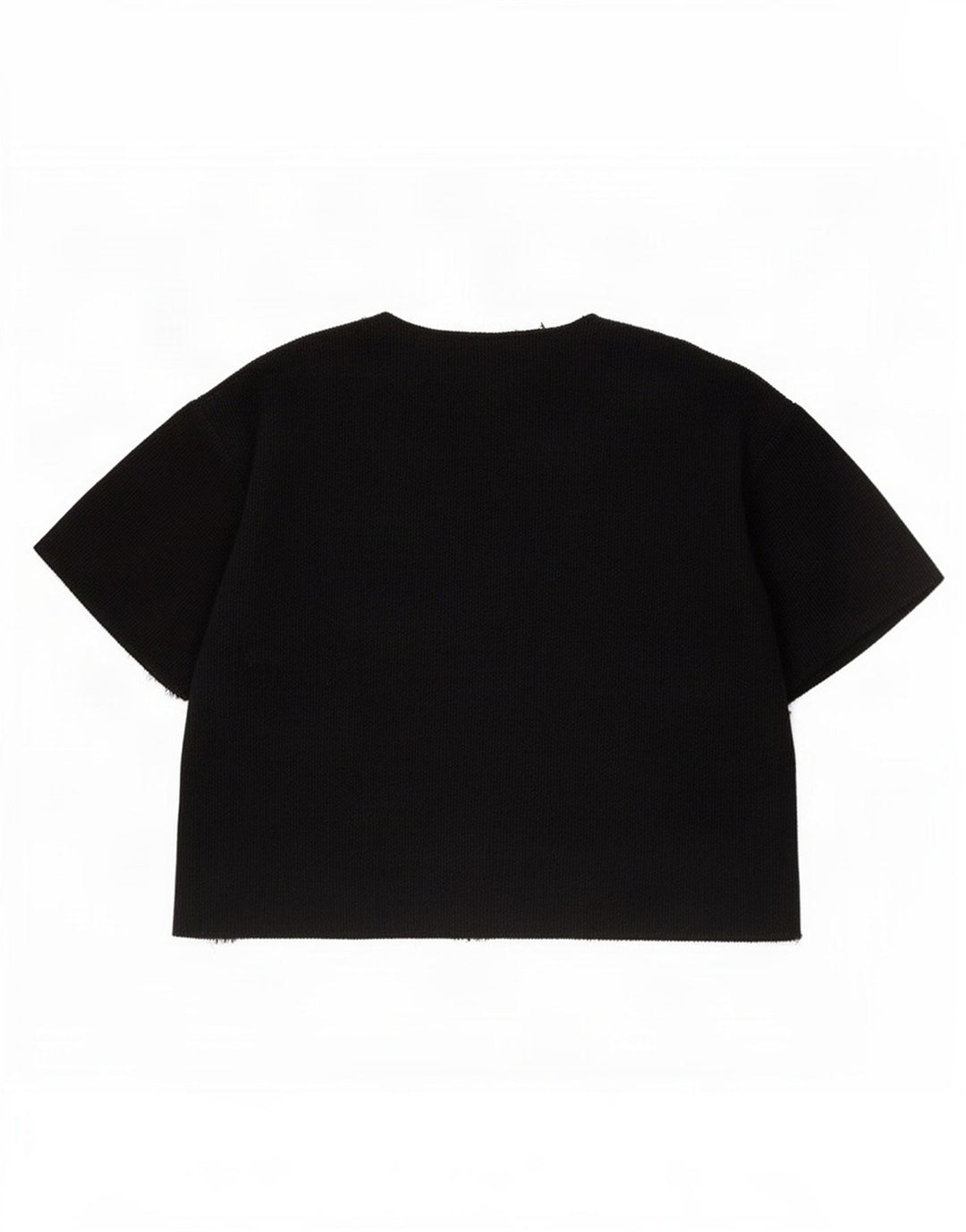 Zara Damen Crop T-Shirt Top UK 14 Medium Schwarz Polyester
