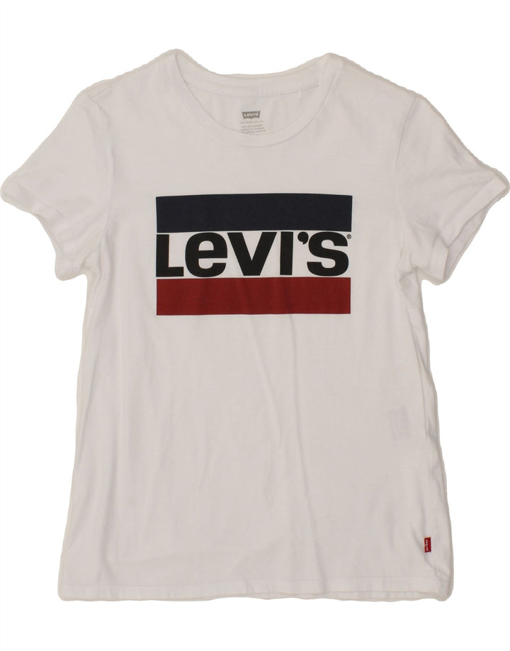 LEVI'S Mens Graphic T-Shirt Top XS White Cotton Vintage Levi's and Second-Hand Levi's from Messina Hembry 