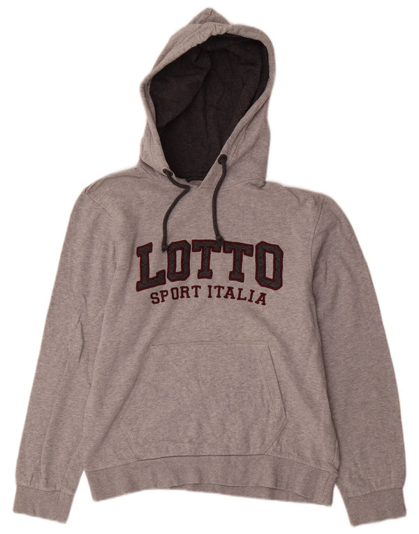 Lotto Damen-Kapuzenpullover mit Grafik, UK 16, Größe L, Grau, Baumwolle