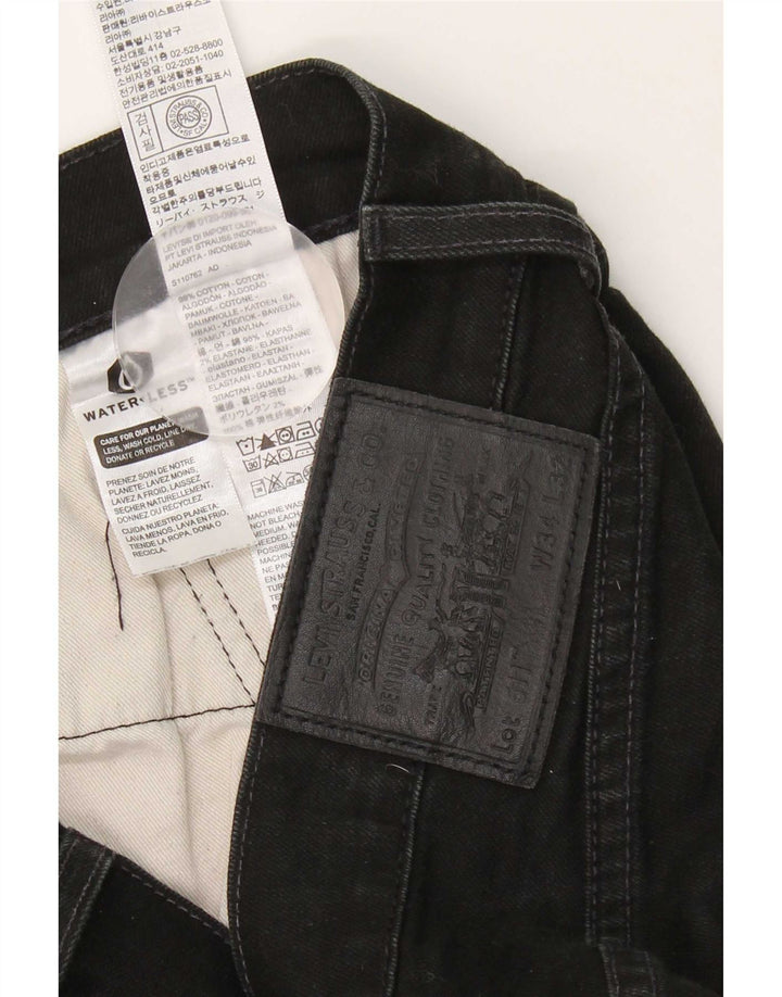 Levi's Herren 511 Slim Jeans W34 L32 Schwarze Baumwolle