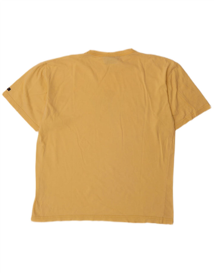 Navigare Herren-T-Shirt mit Grafik, mittelgelbe Baumwolle