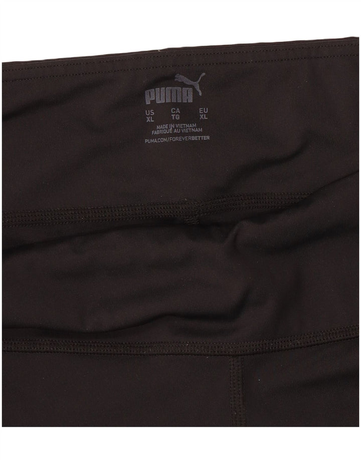 Puma Damen Leggings UK 18 XL Schwarz Colourblock