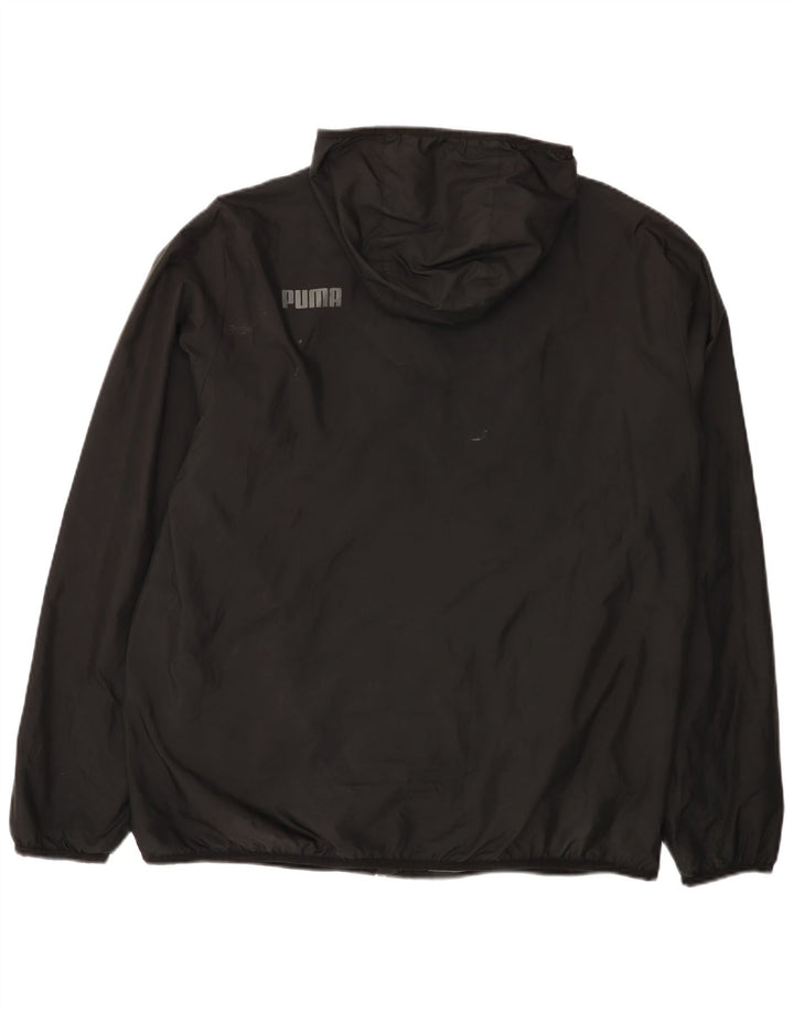 Puma Herren-Regenjacke mit Kapuze, UK 18, XL, Schwarz, Polyester