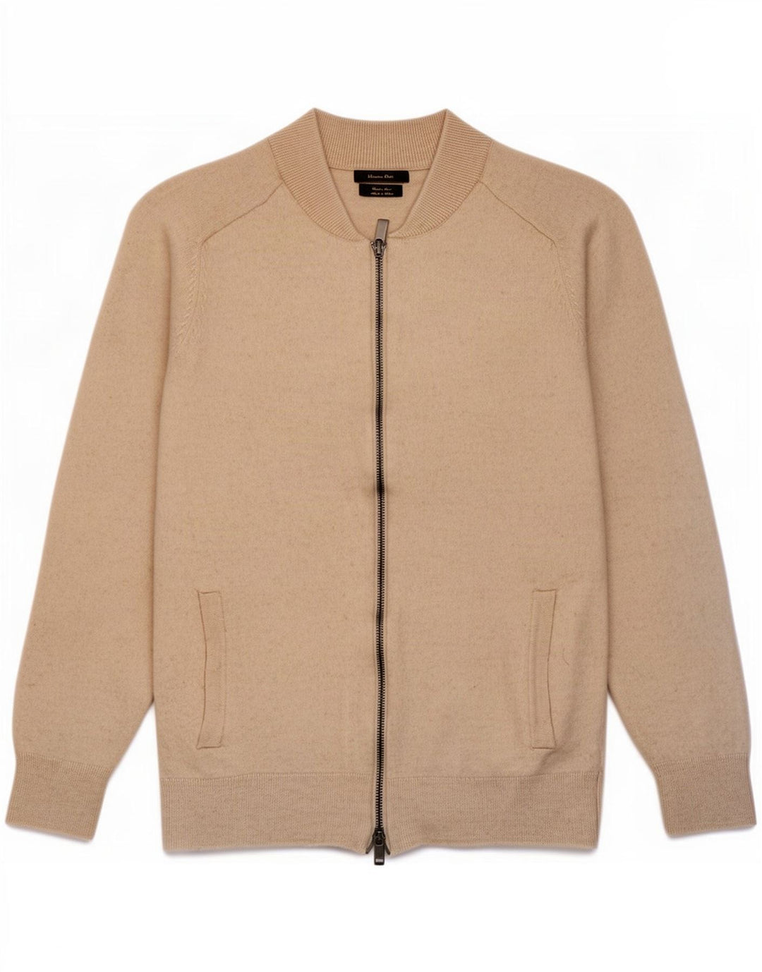 Massimo Dutti Damen Strickjacke UK 12 Mittelbeige Wolle