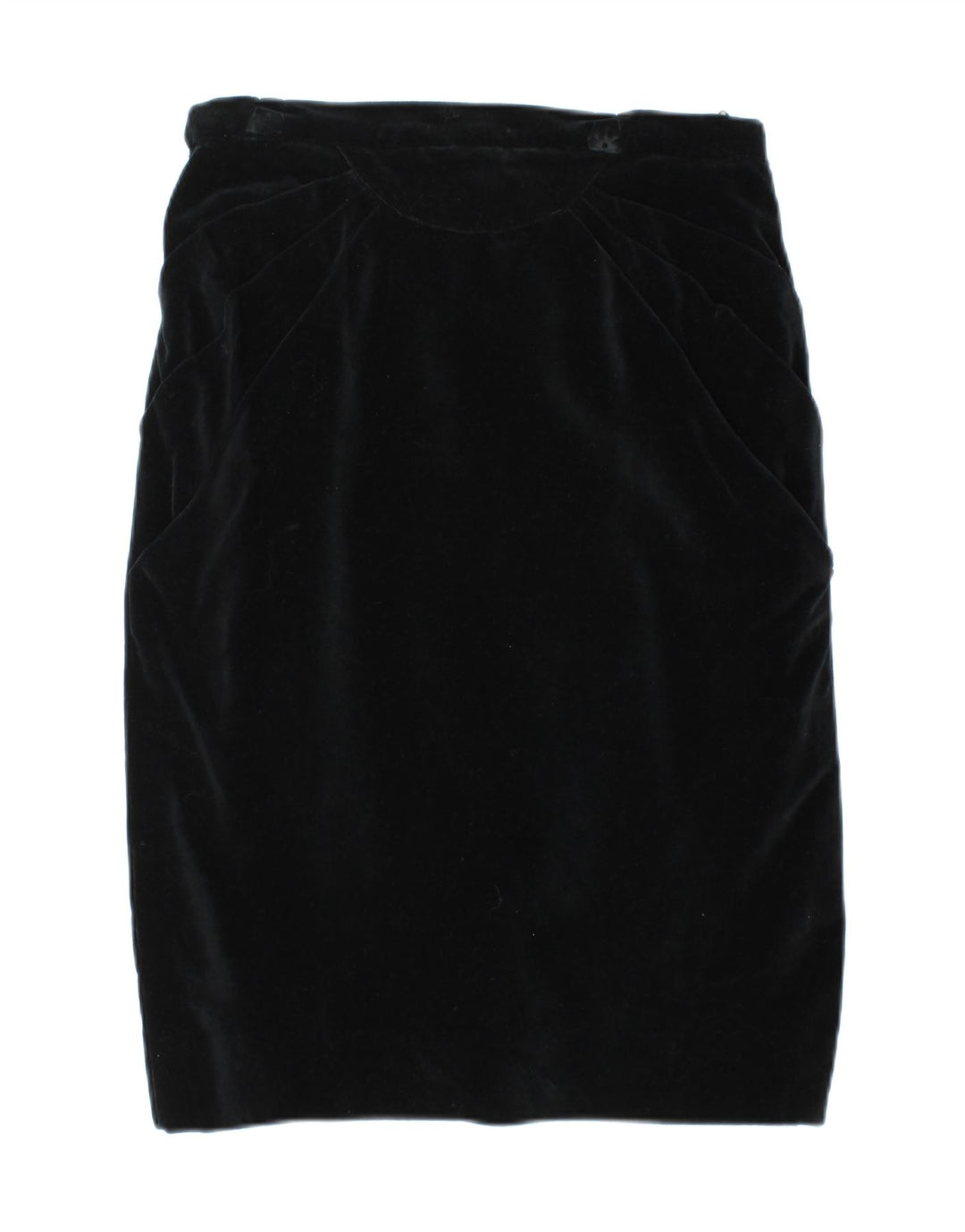 VINTAGE Womens Velvet Straight Skirt W30 Medium  Black Vintage Vintage and Second-Hand Vintage from Messina Hembry 