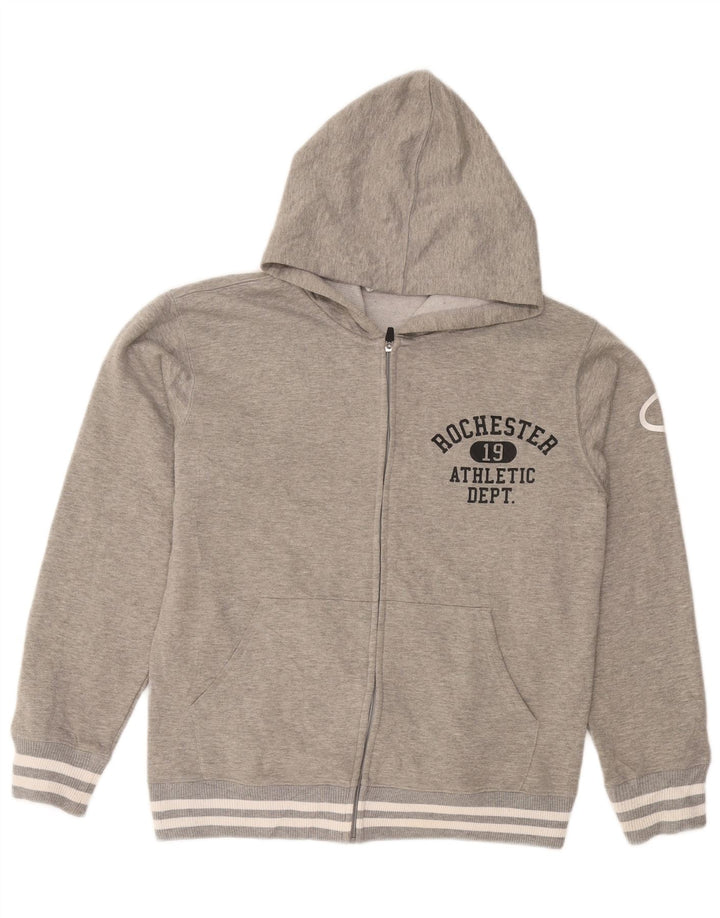 CHAMPION Herren-Kapuzenpullover mit grafischem Reißverschluss, Größe L, Grau