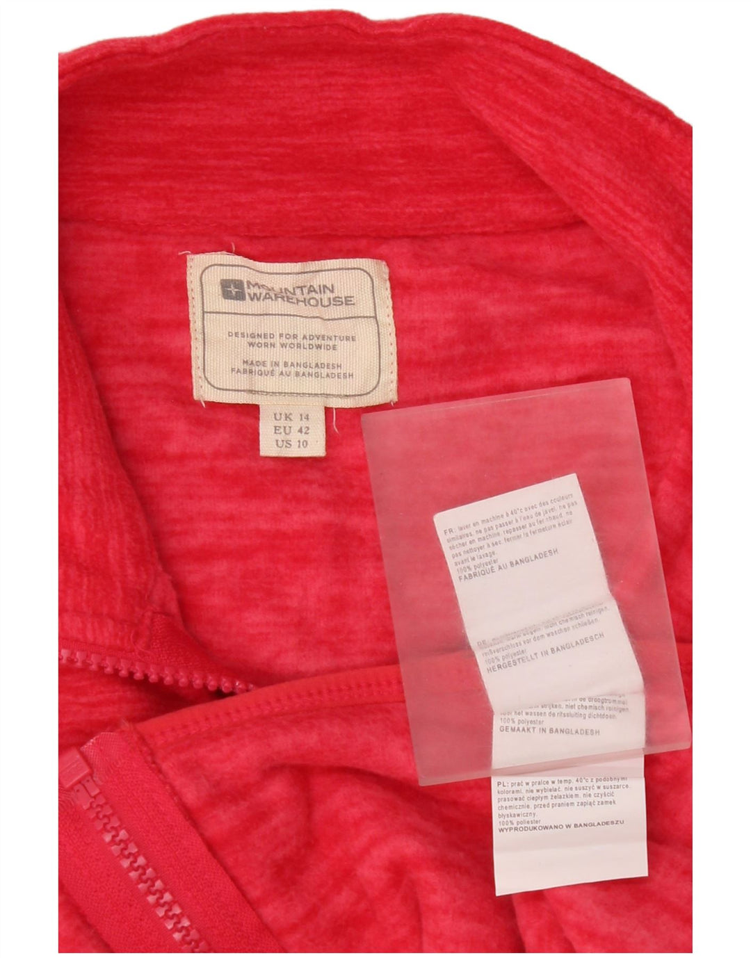 Mountain Warehouse Fleecejacke für Damen, UK 14, Größe L, Rosa, Polyester