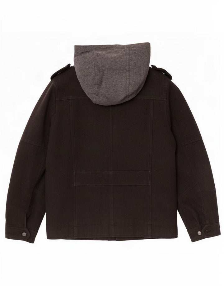 Levi's Herren-Militärjacke mit Kapuze, UK 36, Small, Schwarz, Colourblock-Polyester