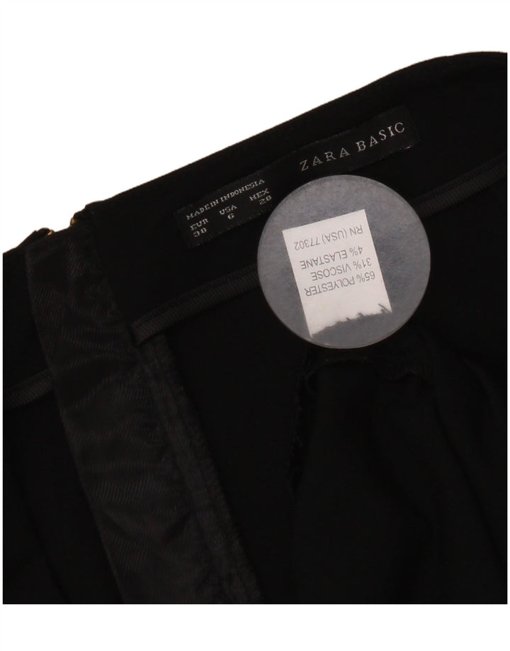 Zara Damen Bleistiftrock EU 38 Small W28 Schwarz Polyester