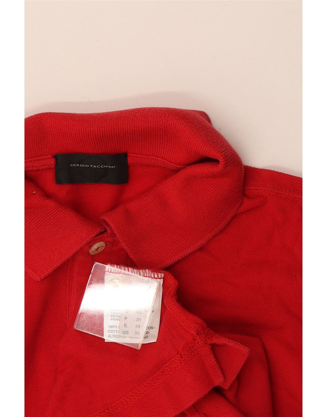 Sergio Tacchini Herren Poloshirt IT 44 XS Rote Baumwolle
