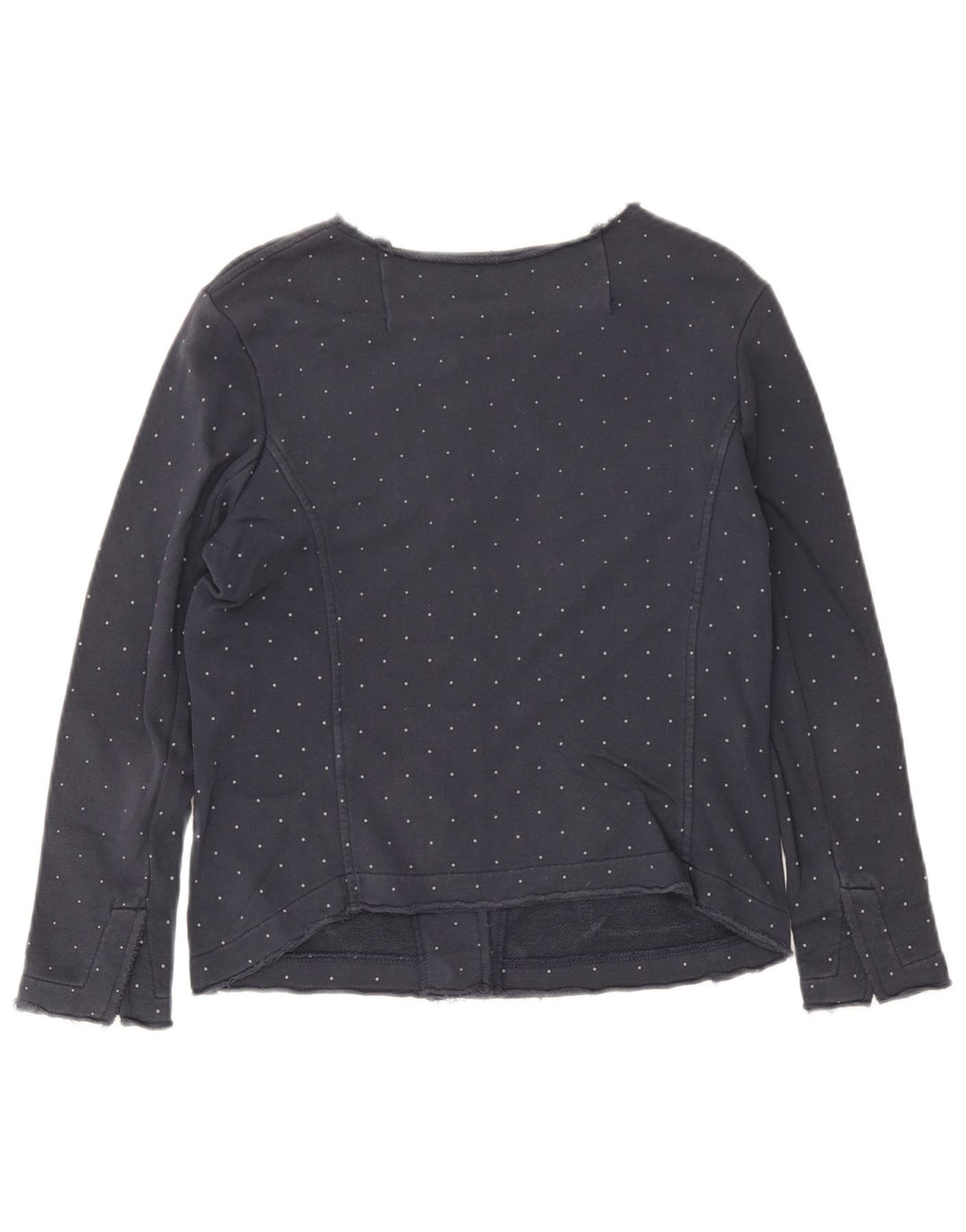 Sun68 Damen Crop Utility Jacke UK 10 Small Marineblau gepunktete Baumwolle