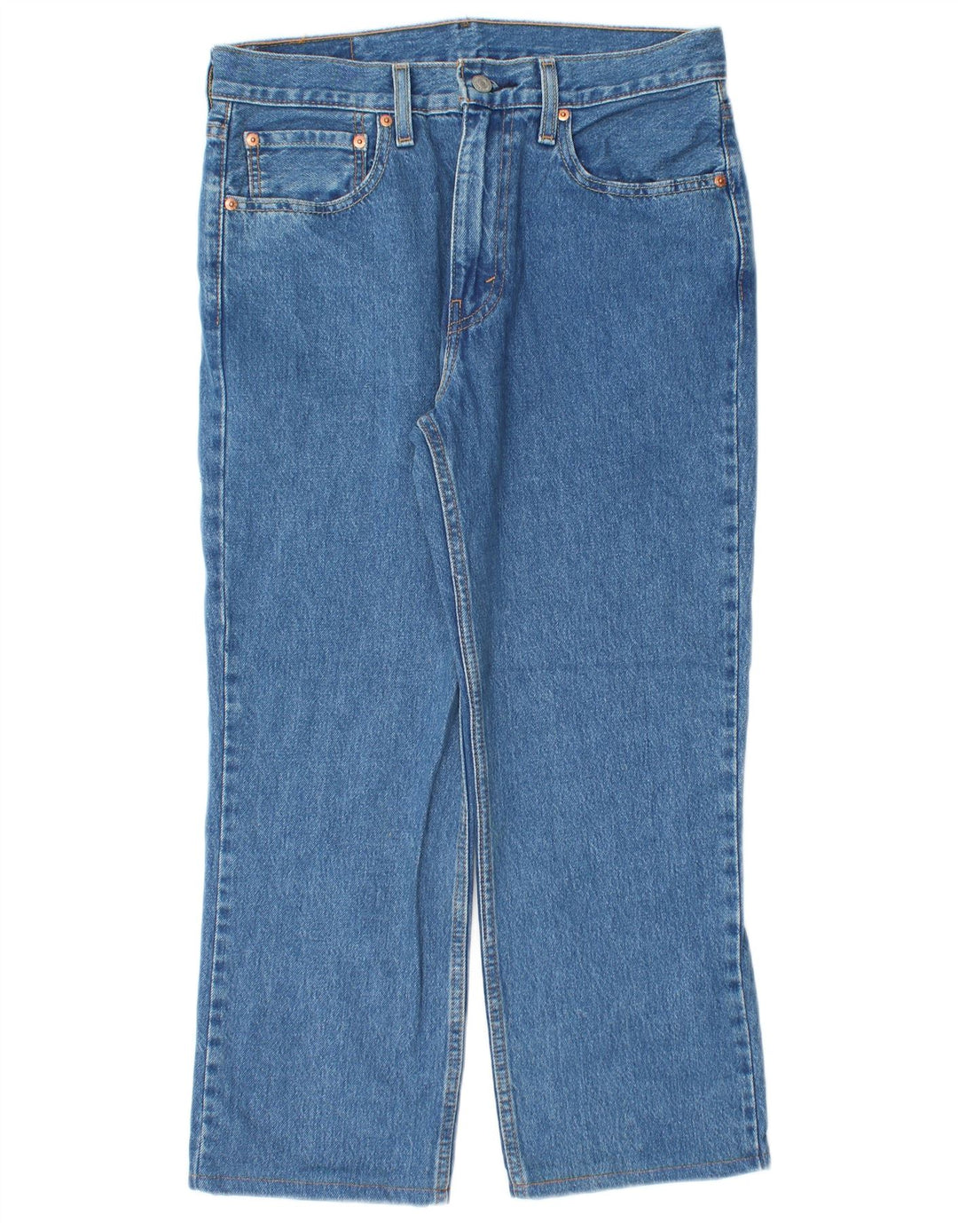 Levi's Herren 516 verkürzte gerade Jeans W32 L25 blaue Baumwolle