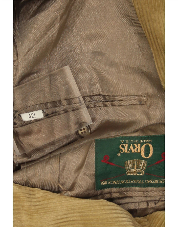 Orvis Herren-Blazer aus Cord mit 3 Knöpfen, UK 42, XL, Beige