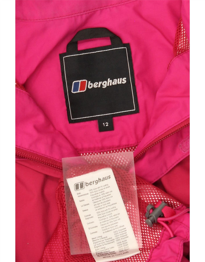 Berghaus Damen-Regenjacke mit Kapuze, UK 12, Mittelrosa, Colourblock-Nylon