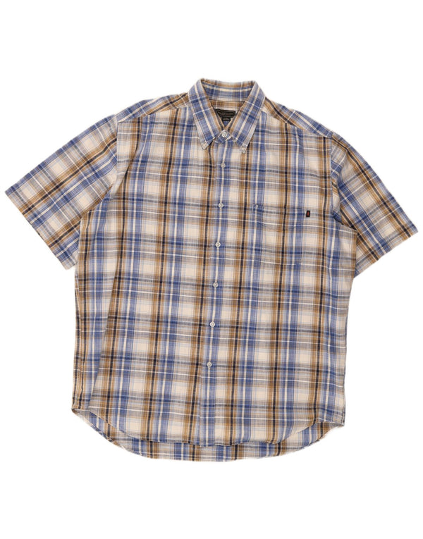 Marlboro Classics Herren-Kurzarmhemd 2XL aus mehrfarbig karierter Baumwolle