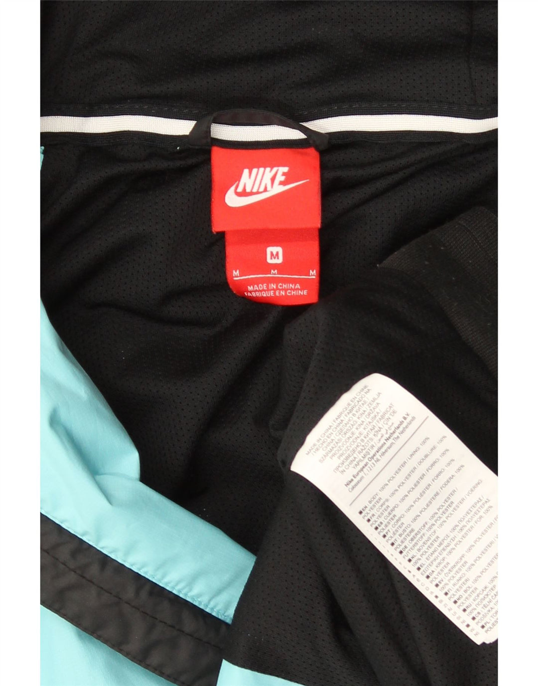 Nike Herren-Bomberjacke mit Kapuze, UK 38, mittelgroß, mehrfarbig, Farbblock