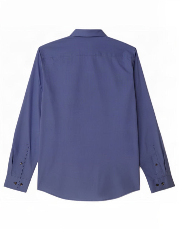 Calvin Klein Herrenhemd, Größe 15 1/2, mittelblau, Baumwolle, klassisch