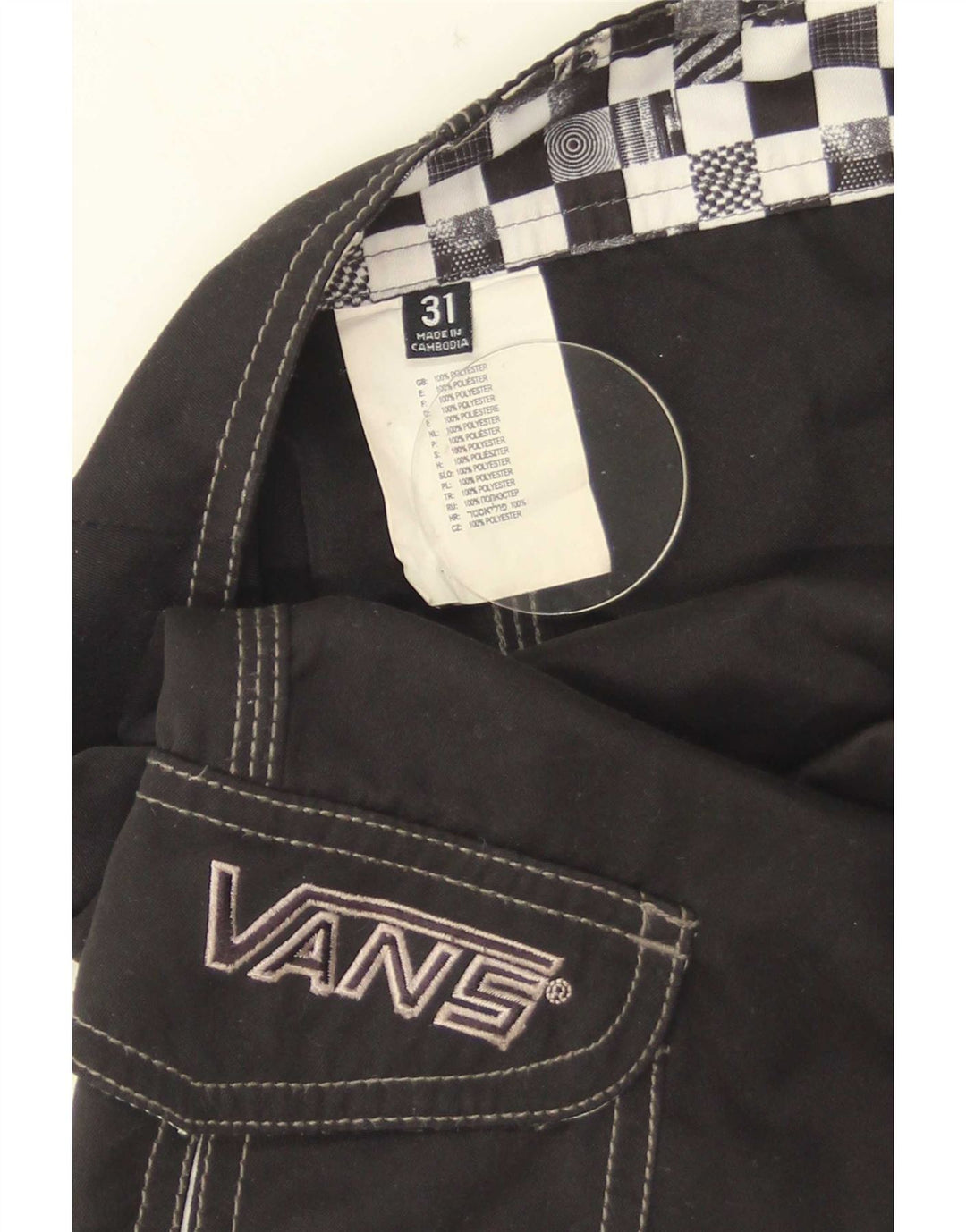 Vans Herren Badeshorts Medium Schwarz Polyester