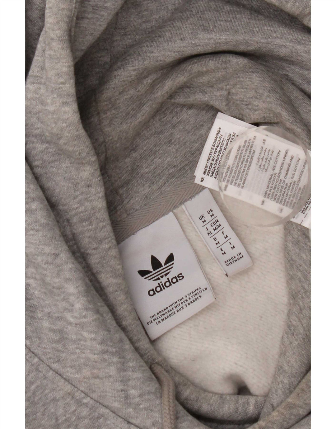 Adidas Herren Graphic Hoodie Pullover Mittelgrau gefleckte Baumwolle