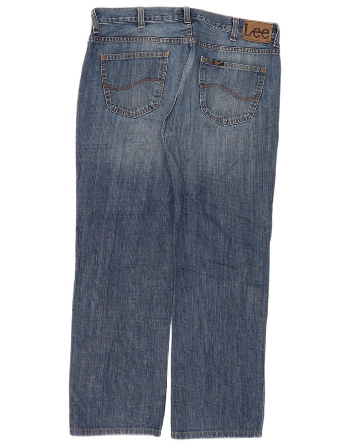 Lee Herren Seattle Straight Jeans W38 L30 Blaue Baumwolle