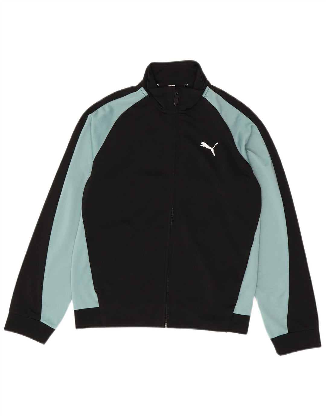 Puma Jungen-Trainingsanzug-Top-Jacke, 11–12 Jahre, Mittelschwarz, Farbblock