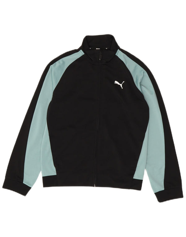 Puma Jungen-Trainingsanzug-Top-Jacke, 11–12 Jahre, Mittelschwarz, Farbblock