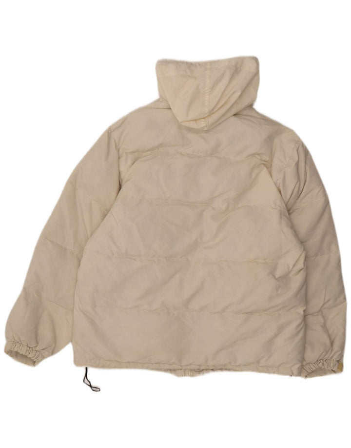 Invicta Herren-Jacke mit Kapuze, lockere Passform, gepolstert, UK 36, Größe S, Weiß, Polyester