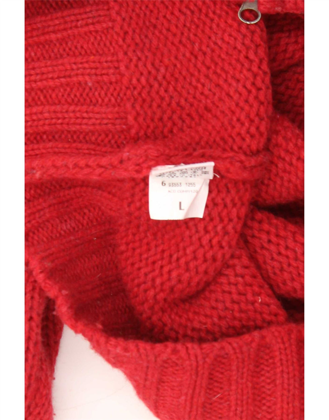 White Sails Herren-Strickjacke, groß, rote Schurwolle