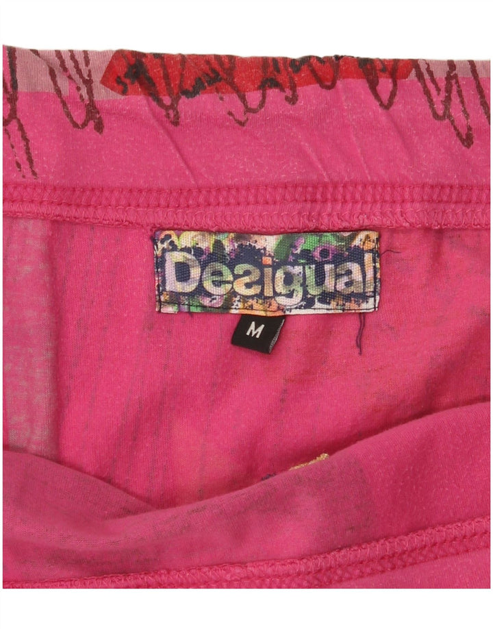 Desigual Damen Graphic Minirock Medium W34 Pink