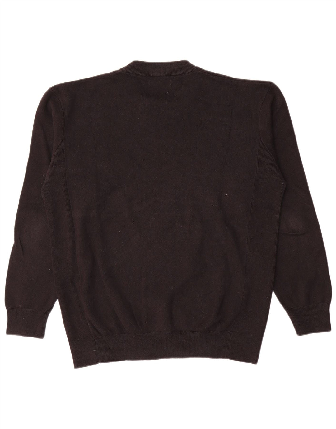Zara Herren-Pullover mit Rundhalsausschnitt, mittlere schwarze Baumwolle