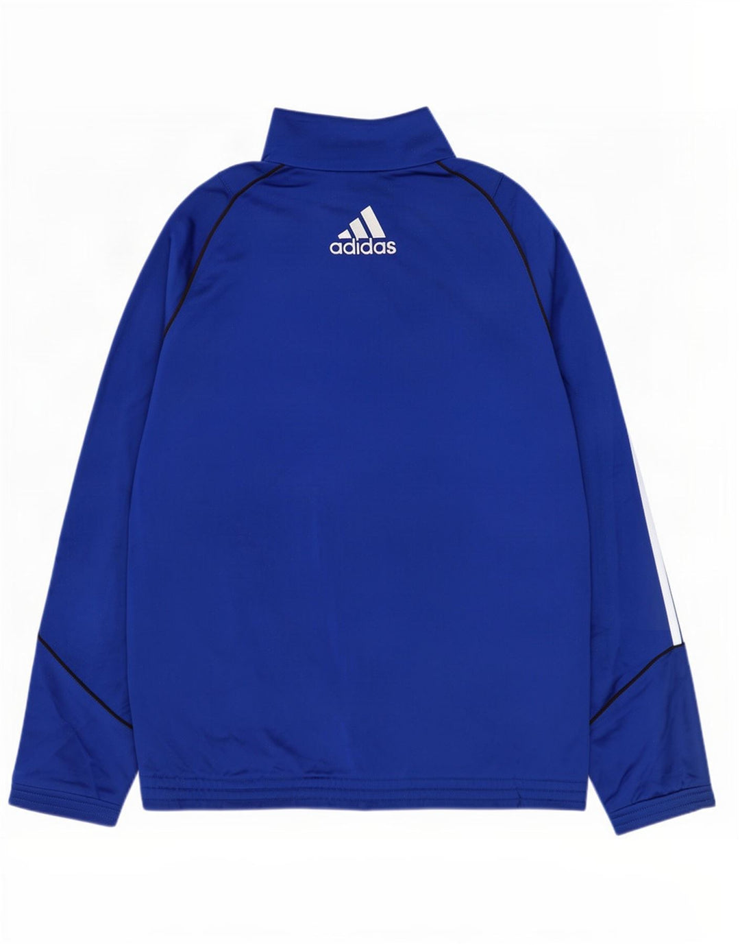 Adidas Herren-Trainingsanzug-Top-Jacke aus mittelblauem Polyester