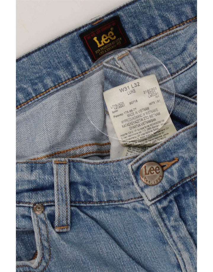Lee Herren Slim Tapered Jeans W31 L28 Blaue Baumwolle