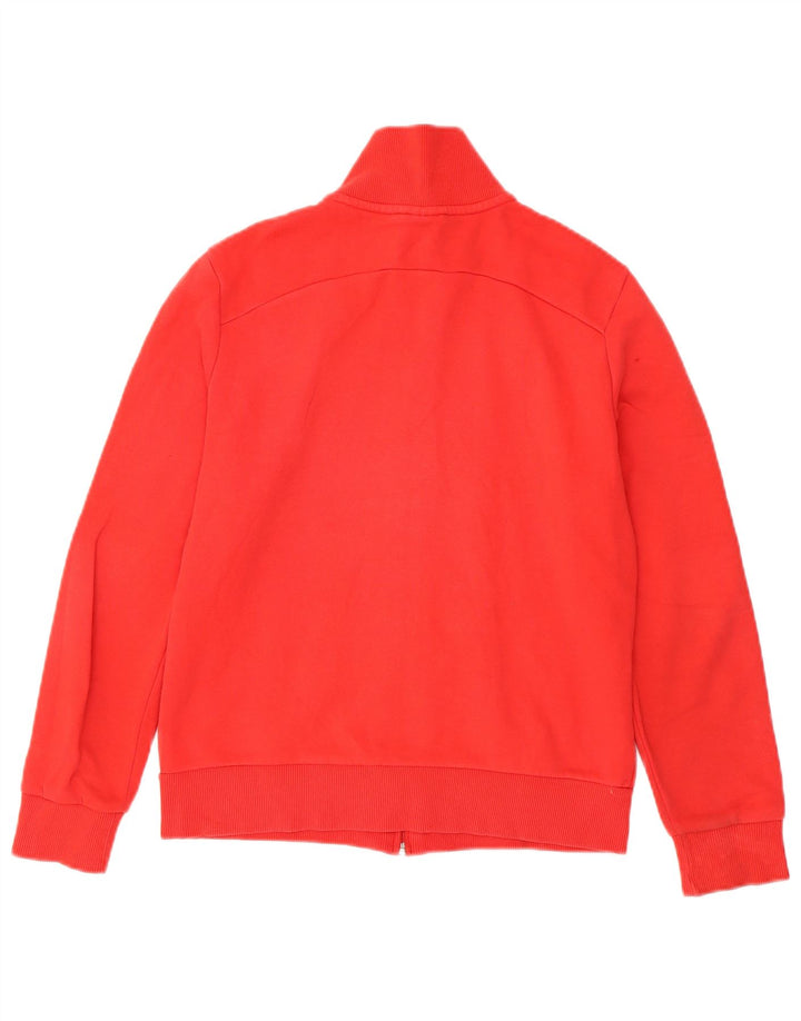 Puma Damen-Trainingsanzug-Top-Jacke, UK 14, mittelrote Baumwolle