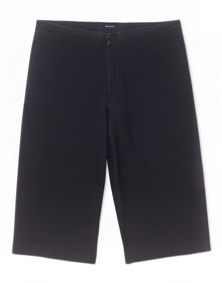 Gant Herren-Bermudashorts, W35, groß, marineblaues Leinen