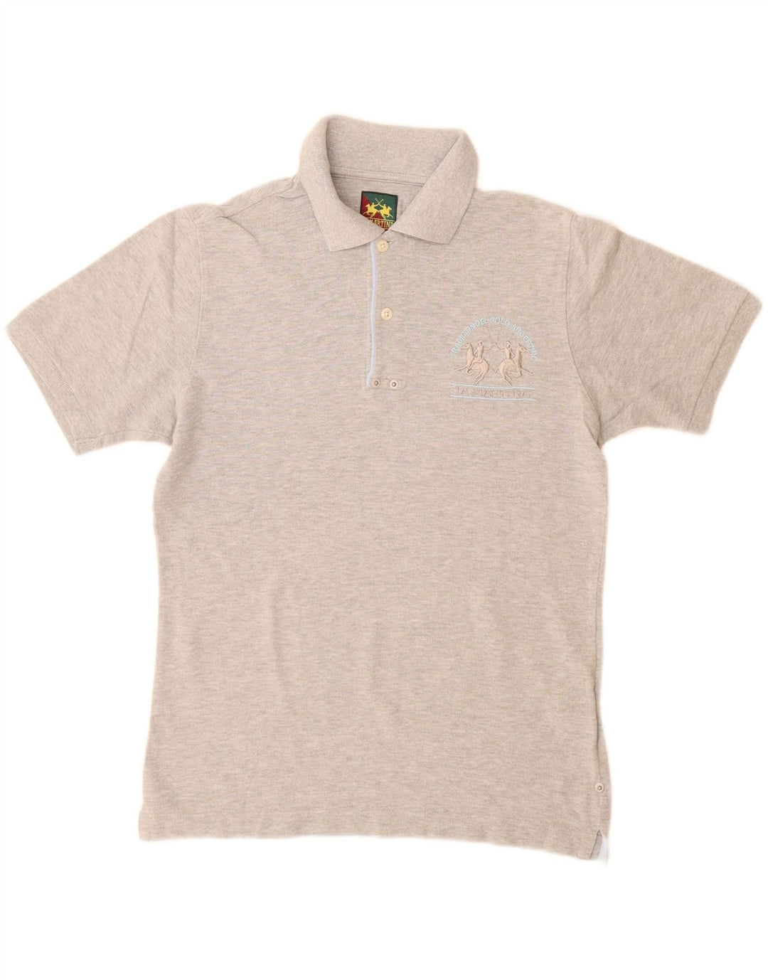 La Martina Herren-Poloshirt, kleine graue Baumwolle