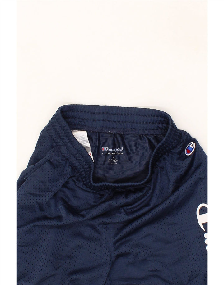 CHAMPION Boys Graphic Sport Shorts 11-12 Years Large Navy Blue Polyester Vintage Champion and Second-Hand Champion from Messina Hembry 