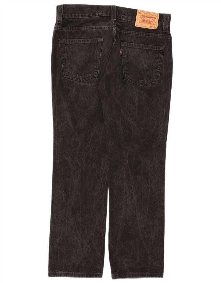 Levi's Herren 511 Slim Jeans W34 L34 Schwarze Baumwolle