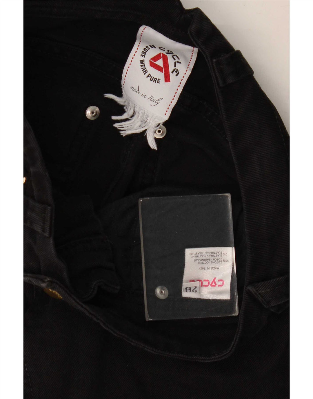 Cycle Damen Slim Jeans W26 L29 Schwarze Baumwolle