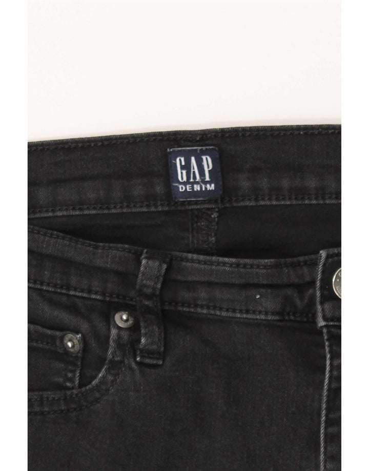 Gap Damen Straight Jeans W31 L30 Schwarze Baumwolle