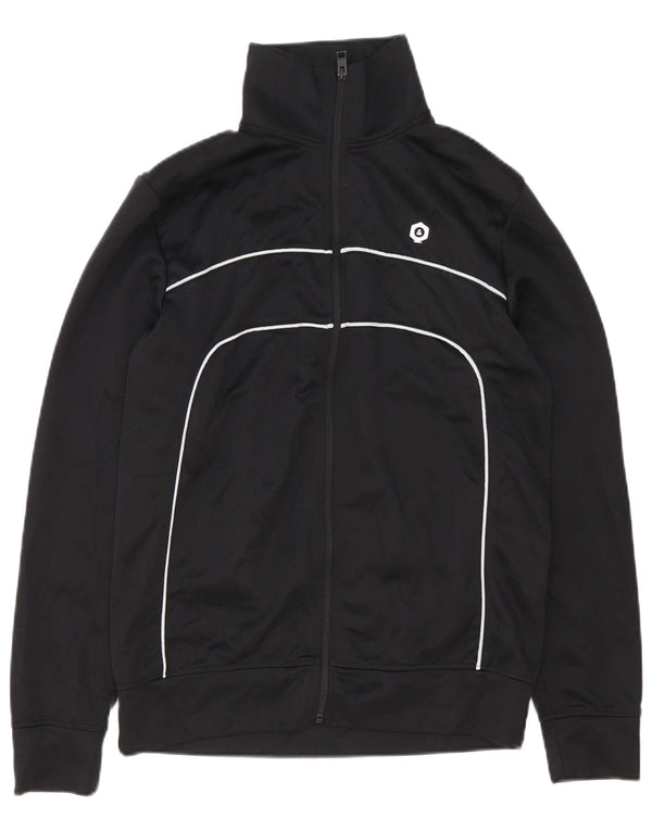Jack & Jones Mens Tracksuit Top Jacket Medium Black Polyester