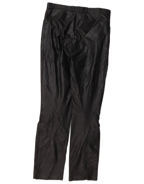 Vintage Damen Lederhose EU 38 Medium W28 L28 Schwarz