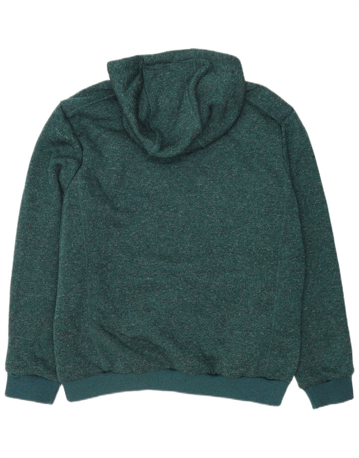 Mountain Warehouse Herren-Kapuzenpullover mit Reißverschluss, XL, grün geflecktes Polyester